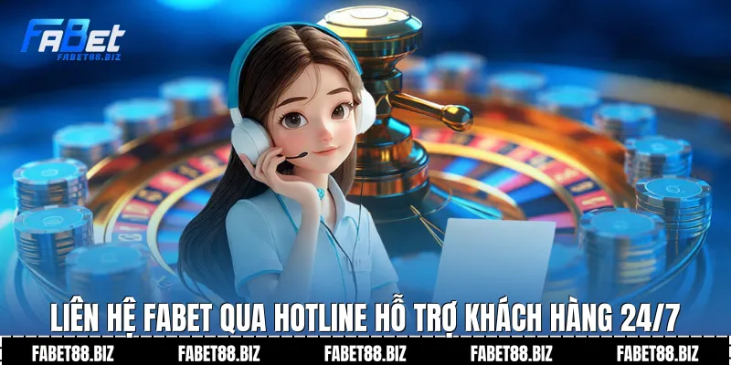 Liên hệ Fabet qua hotline hỗ trợ khách hàng 24/7