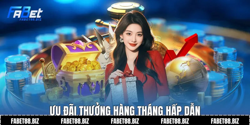 Ưu đãi thưởng hàng tháng hấp dẫn